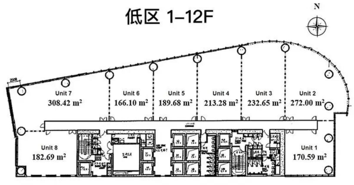 新茂大厦低区平面图