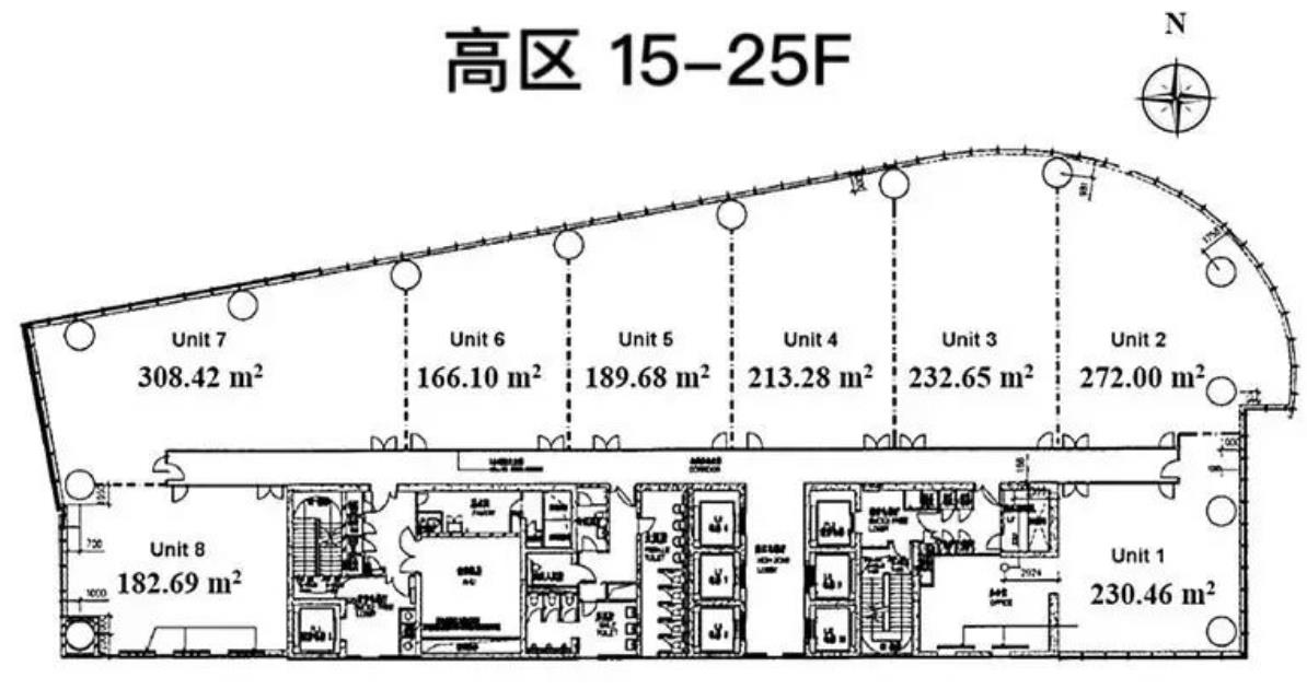 新茂大厦高区平面图